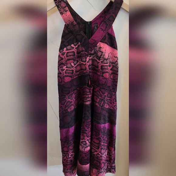 NWOT Jessica Simpson Pink and Black Snake Print Dress XL - Picture 4 of 4